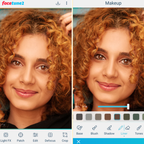 change eyecolor in selfie photo with digital makeup app 5