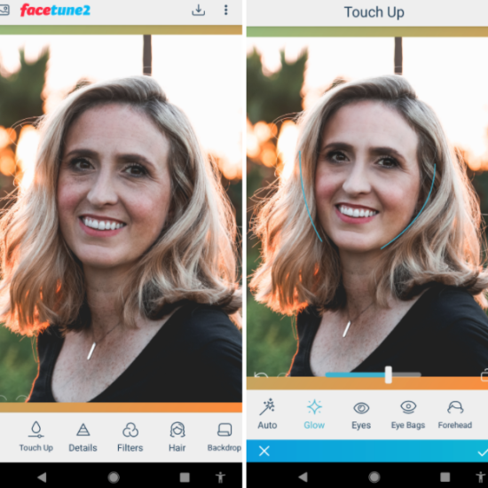 automatic touch up one button face app facetune